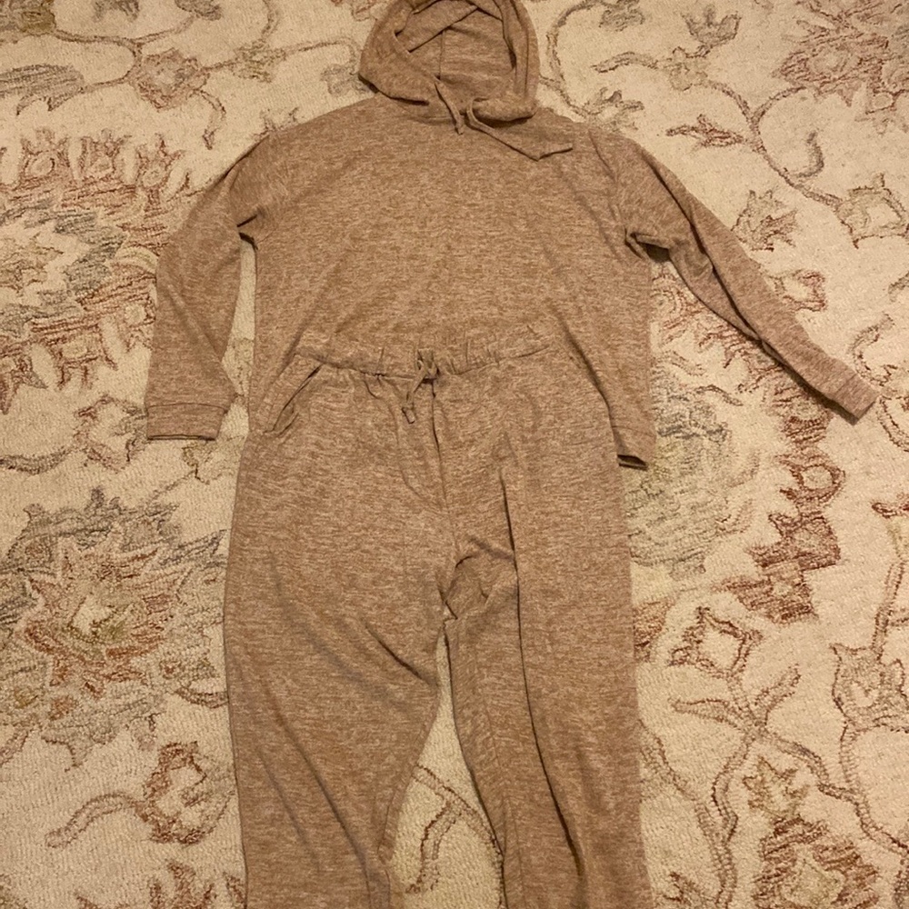 Hoodie and Sweatpants Knitted Lounge Set